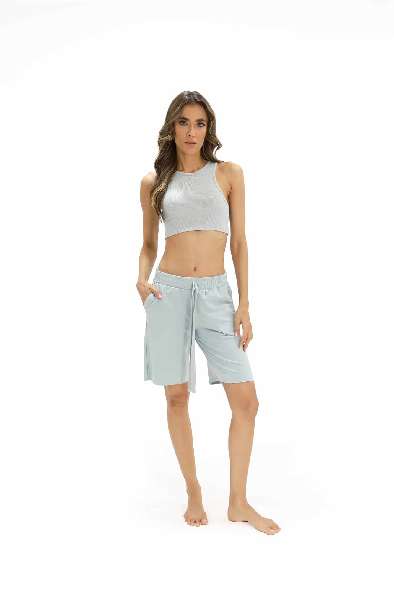 Short stay home verde oscuro - miniatura 2