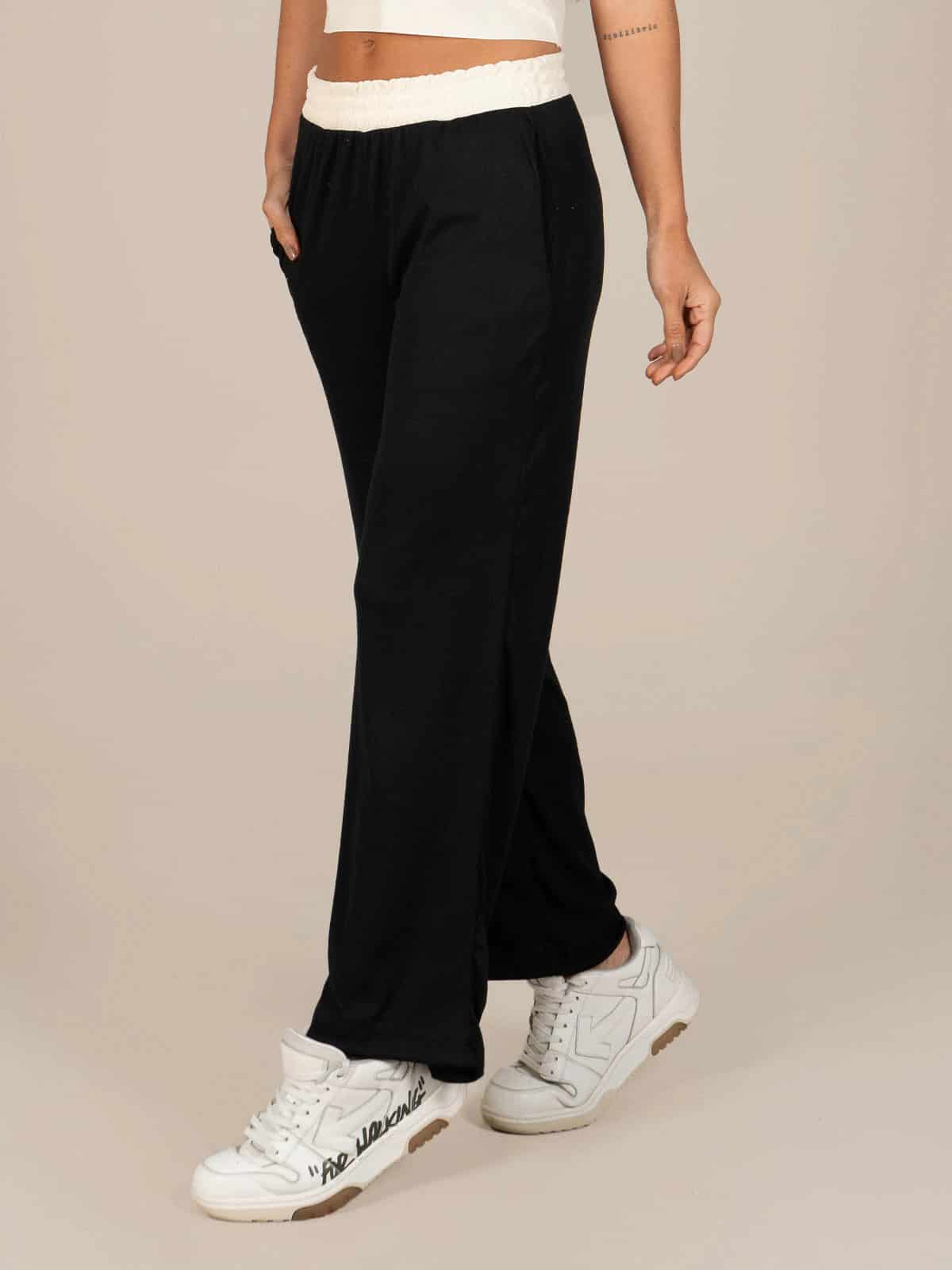 Pantalon merino dol negro vainilla - miniatura 2