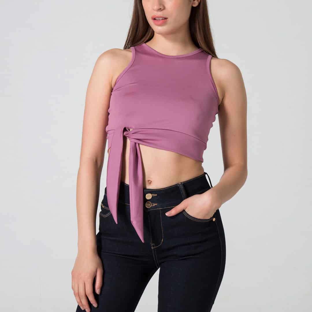 Blusa Crop Manga Sisa Slim Dalia - miniatura 1