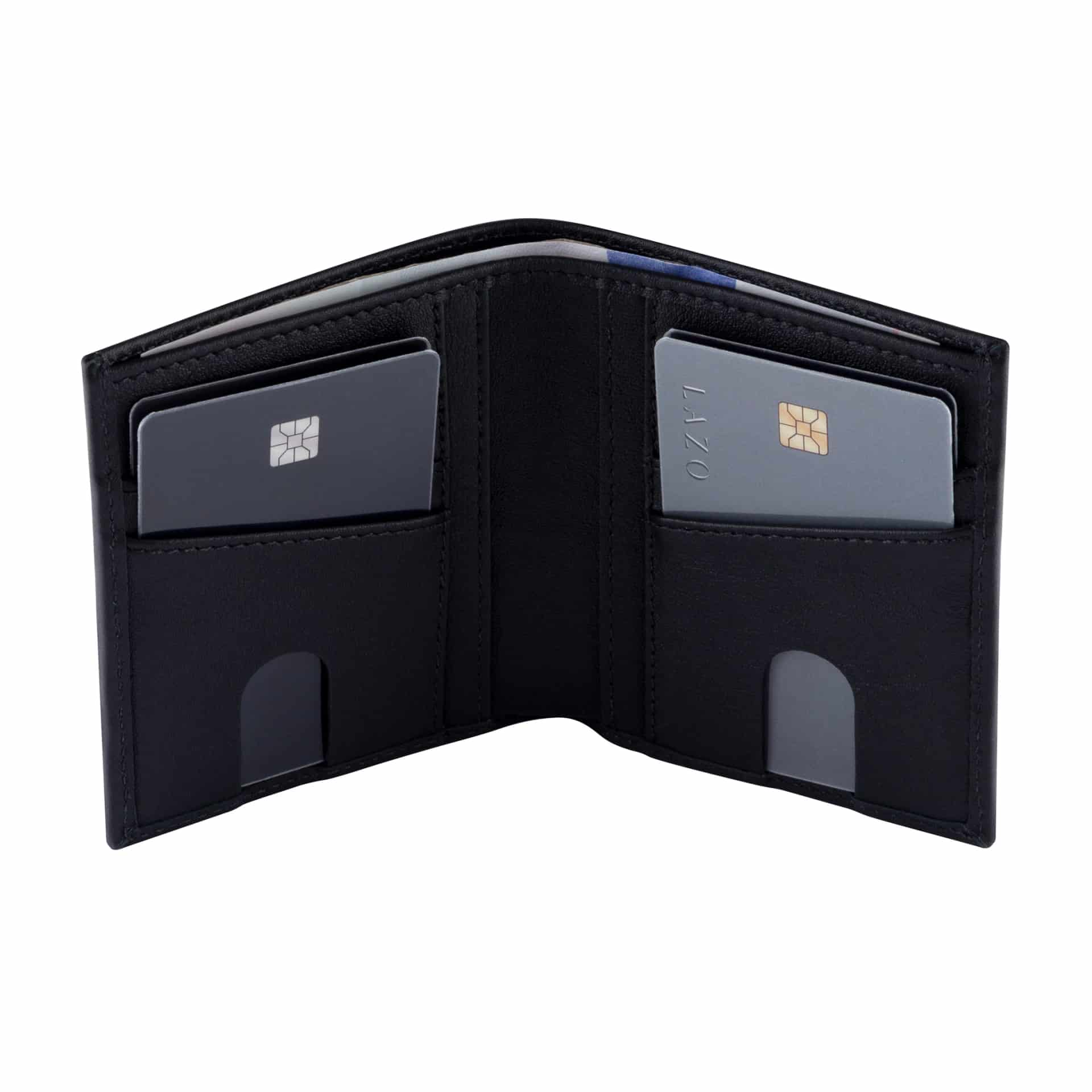 Billetera Compact de Lona (Negra) — Con Grabado de Iniciales - miniatura 2