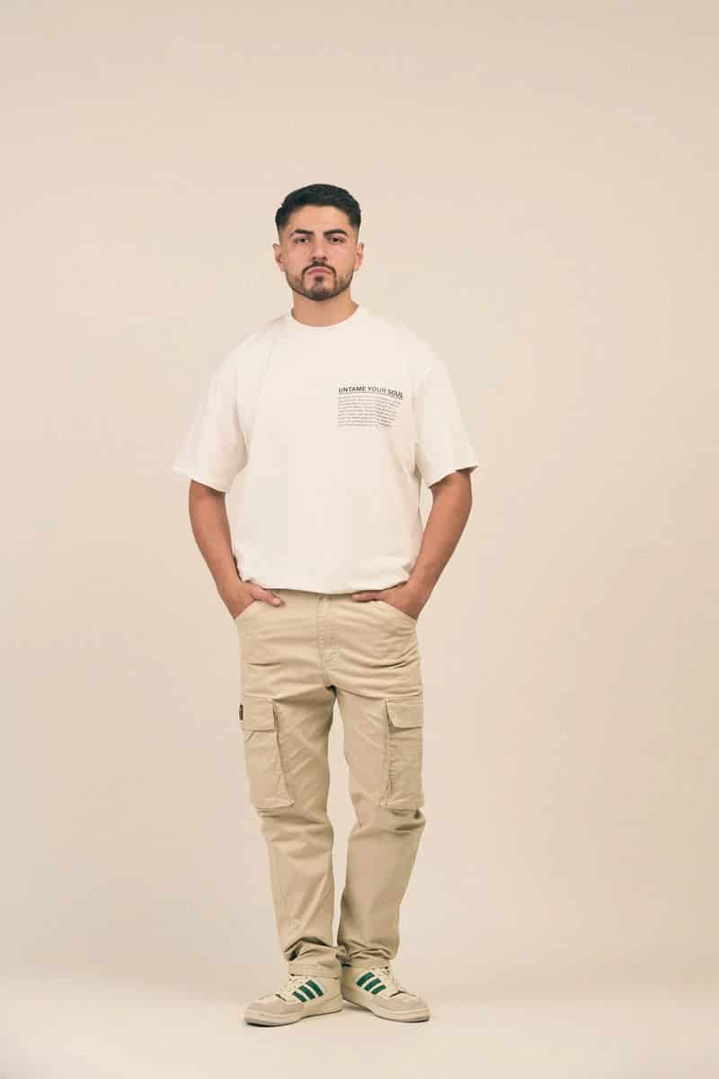 CARGO HK  BEIGE BOTA RECTA - miniatura 2