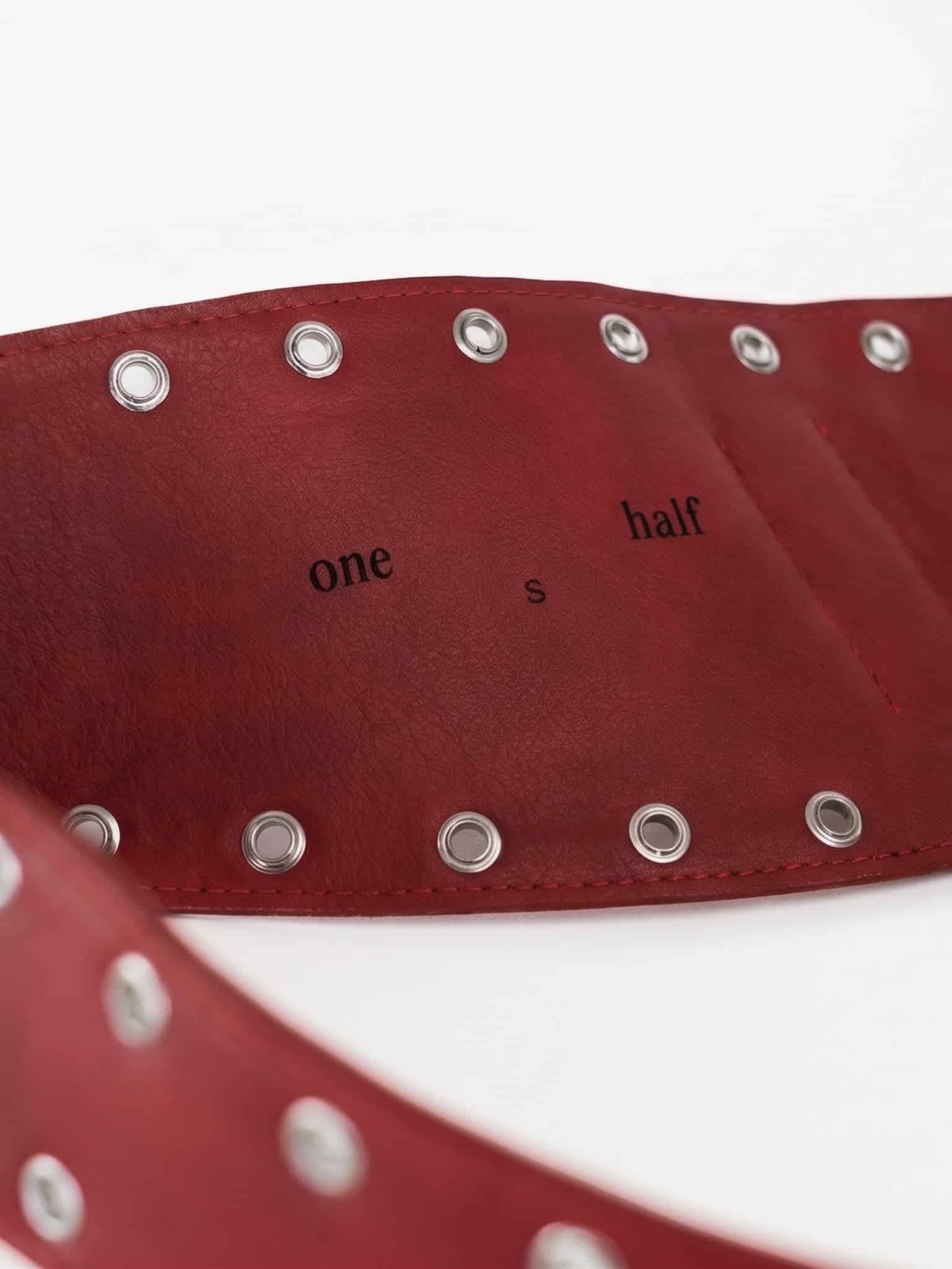 OFFSET ASYMMETRIC BELT - RED WINE - miniatura 11