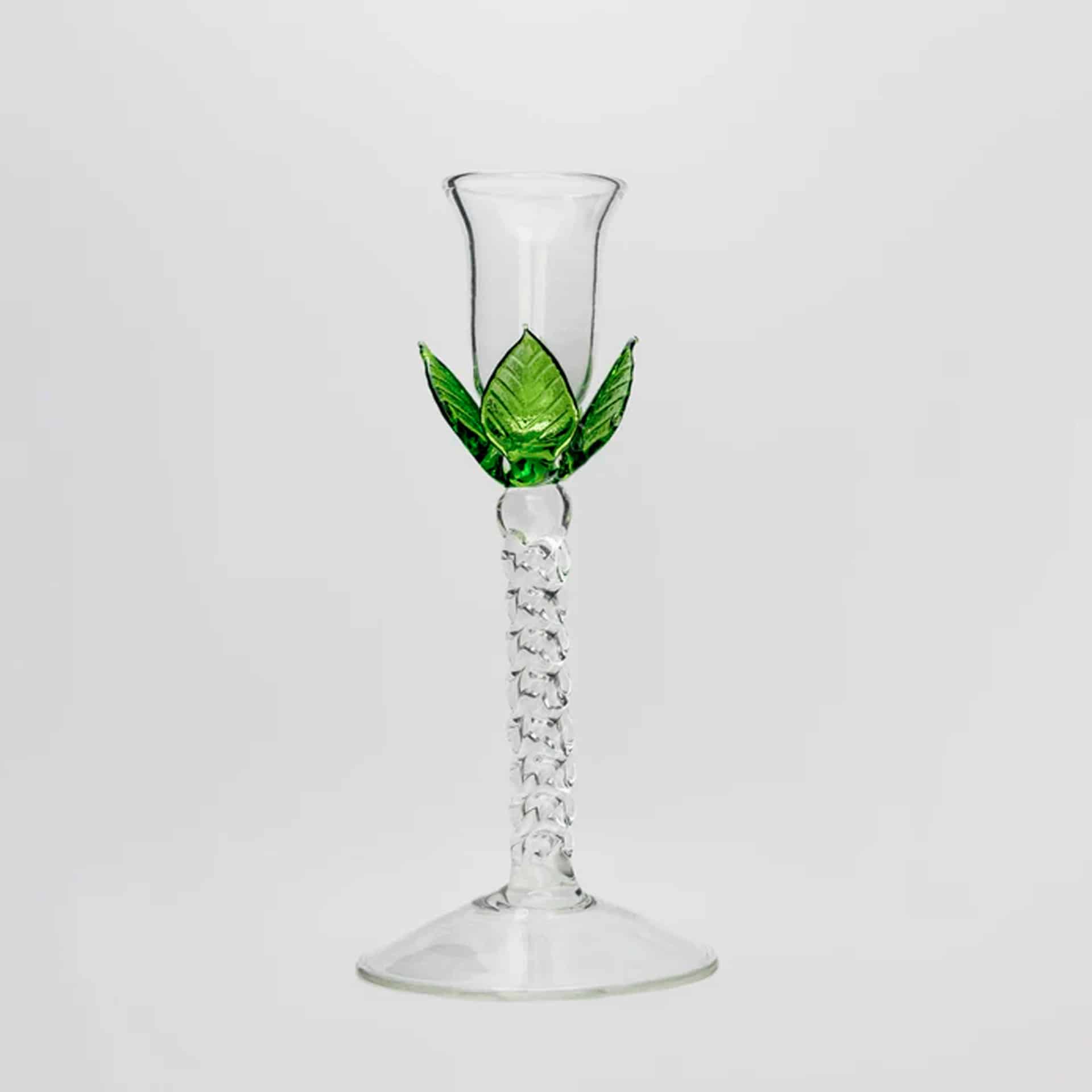 Set Candelabro Hojas de Vidrio L Y M - miniatura 3