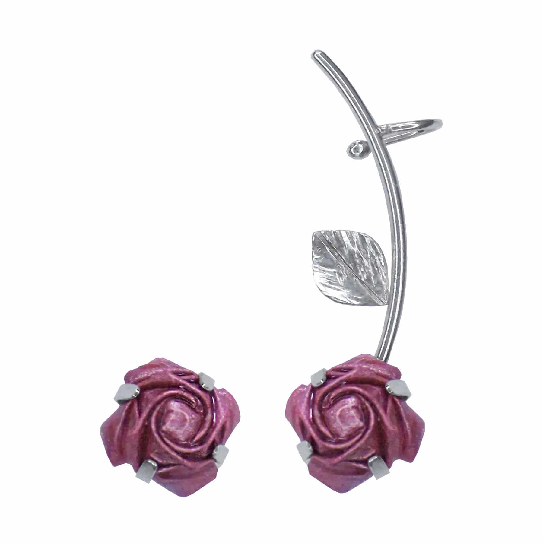 Earcuff de rosa - miniatura 1