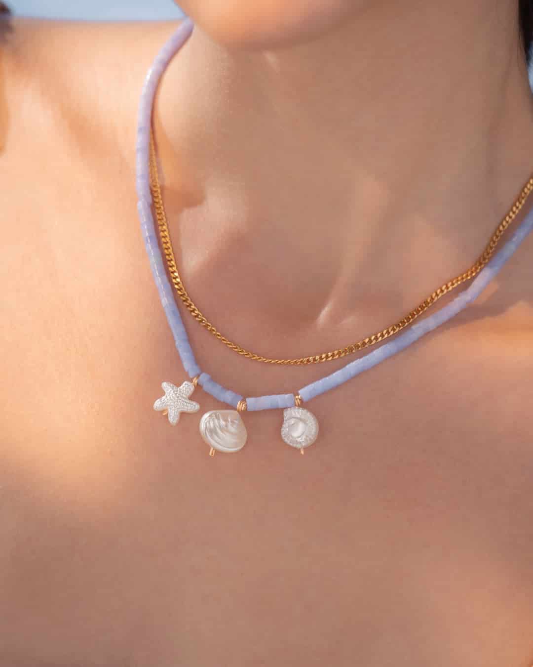 Collar 2 en 1 Mar + Aretes - miniatura 1