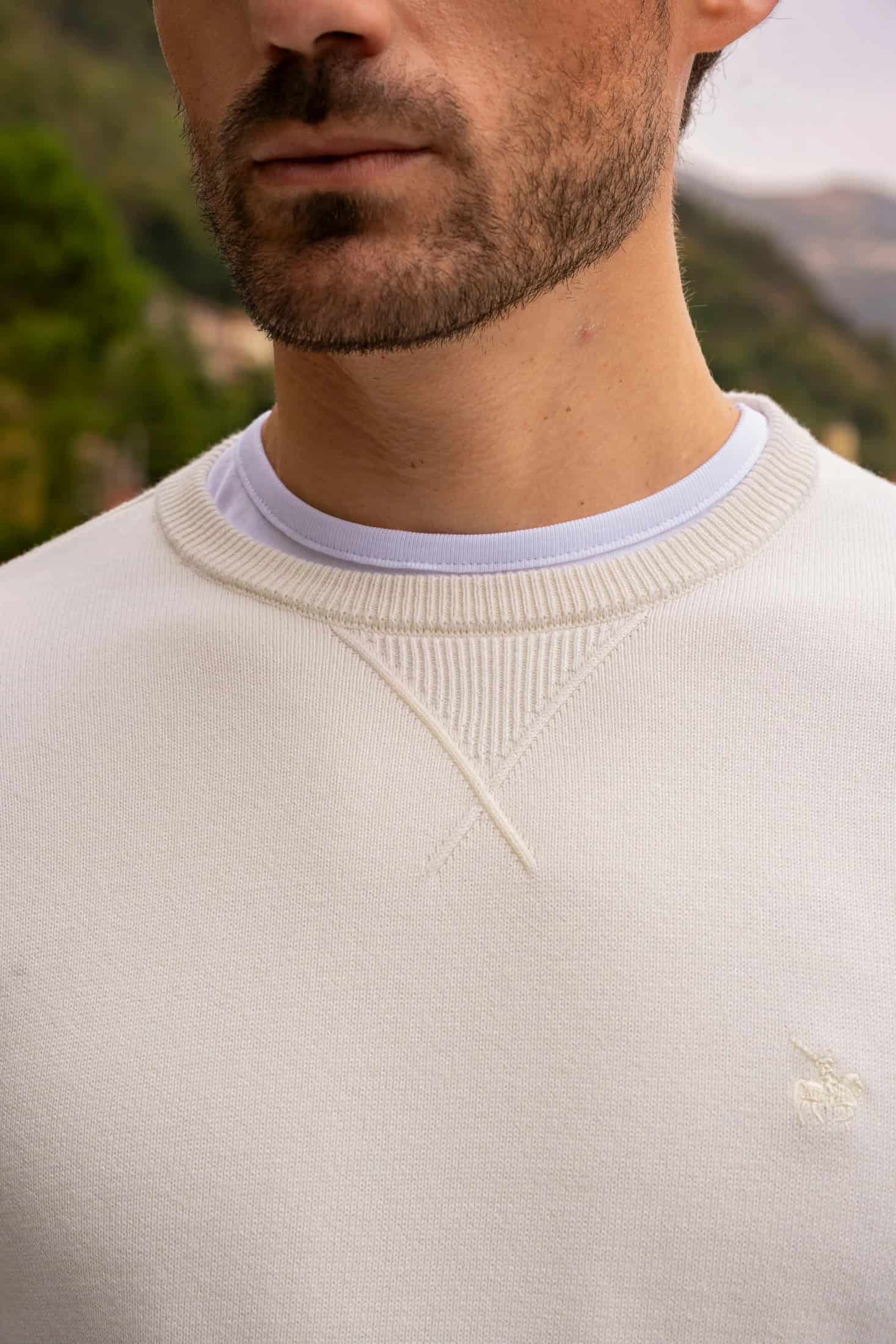 Suéter Crewneck Hombre Hueso - miniatura 4
