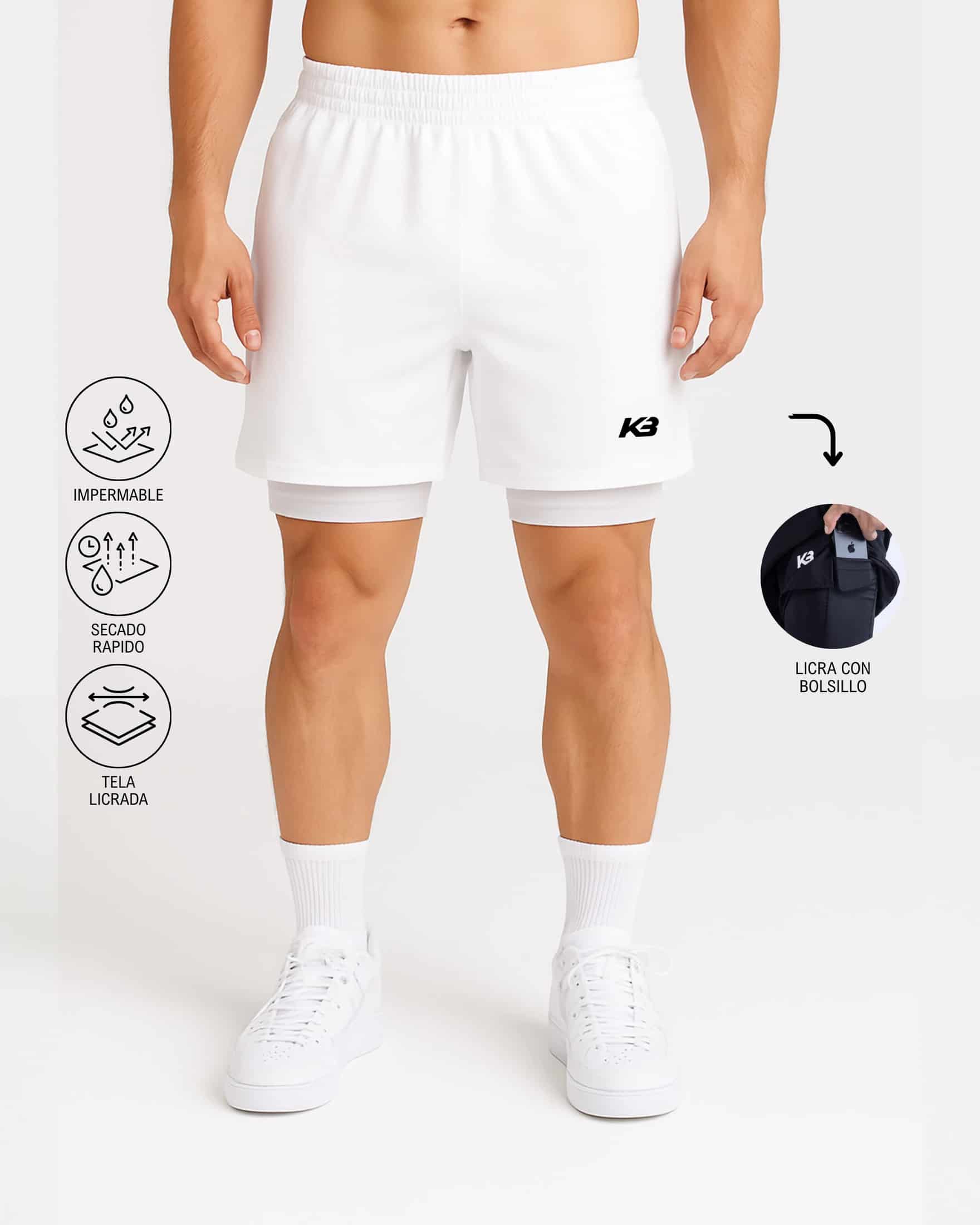 Pantaloneta Con Licra Y Bolsillo┃KBMEN RF.103 - miniatura 7