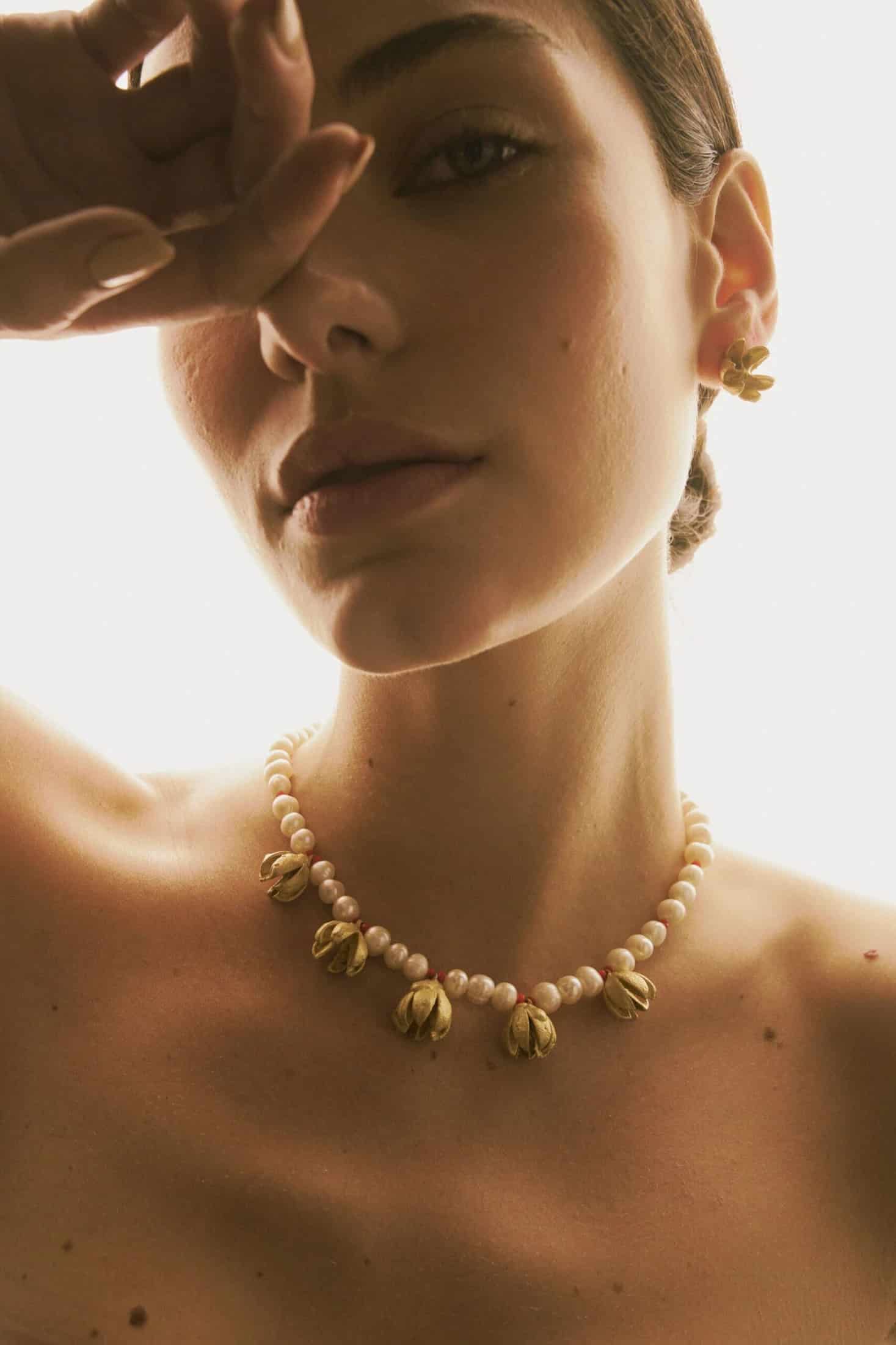 JUNIPER TREE SEEDS PEARL AND CHEZ STONES NECKLACE SHORT - miniatura 2