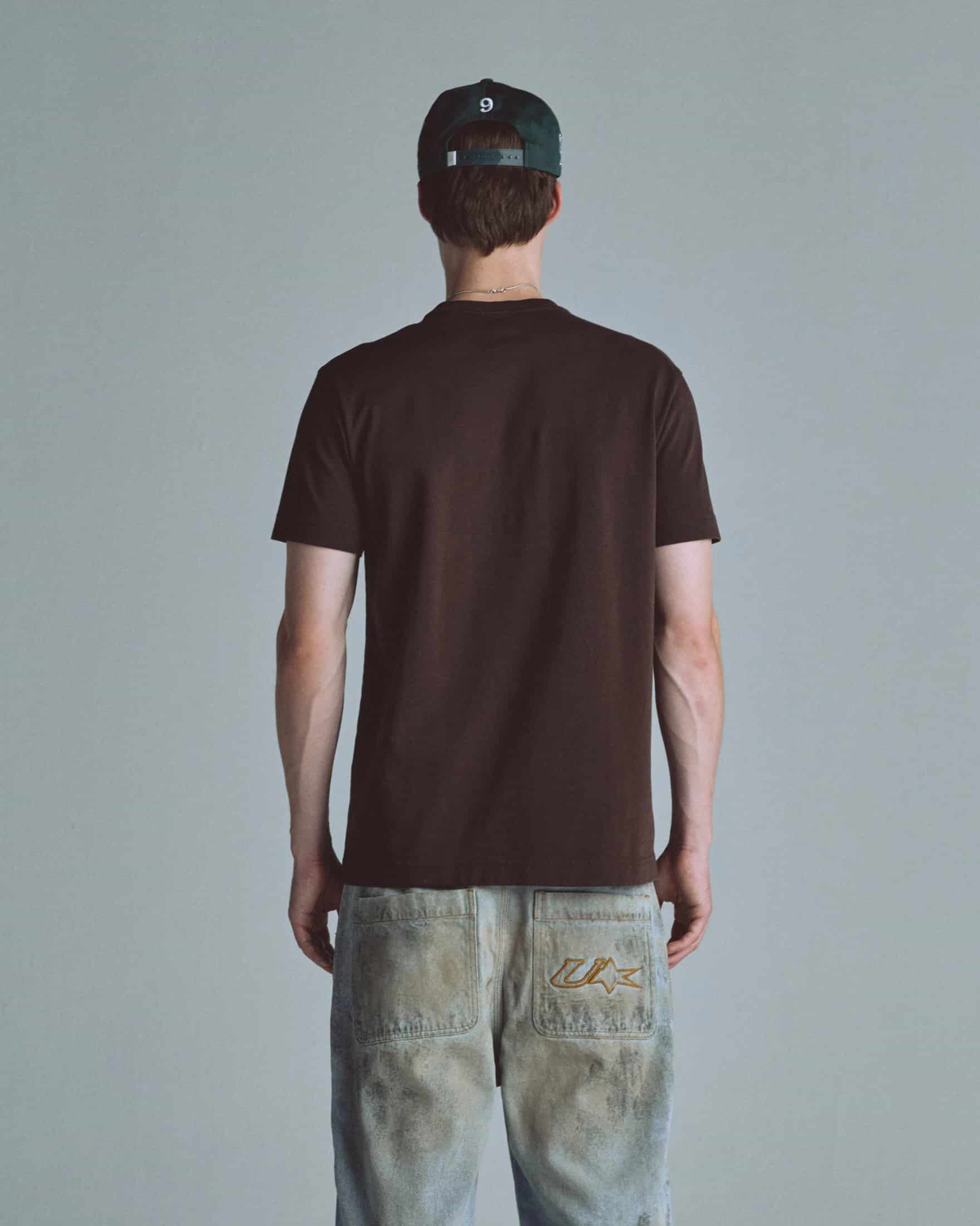 Basics Tiny Logo Regular Fit Tshirt Brown - miniatura 6
