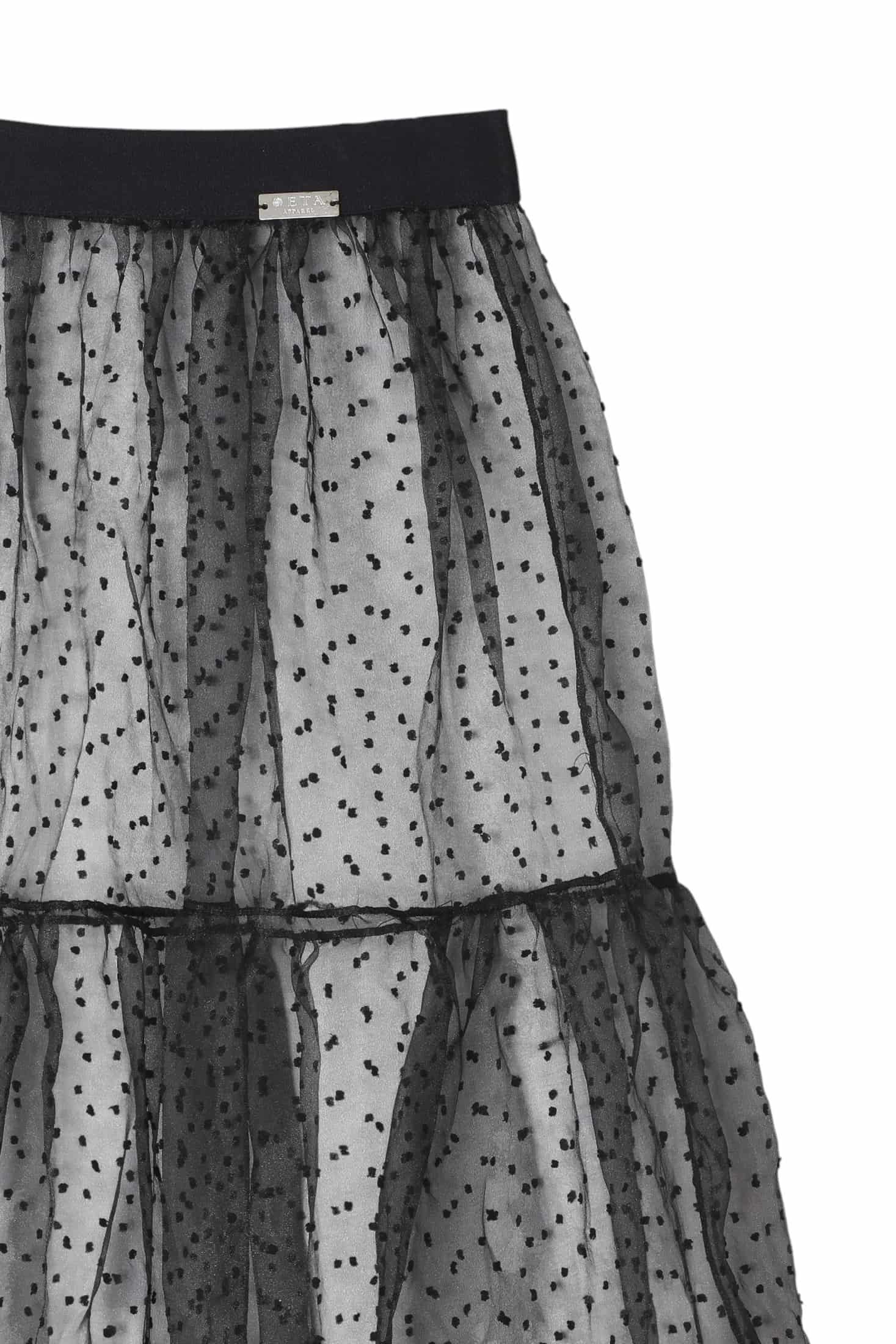 TULLE DOT SKIRT BLACK - miniatura 4