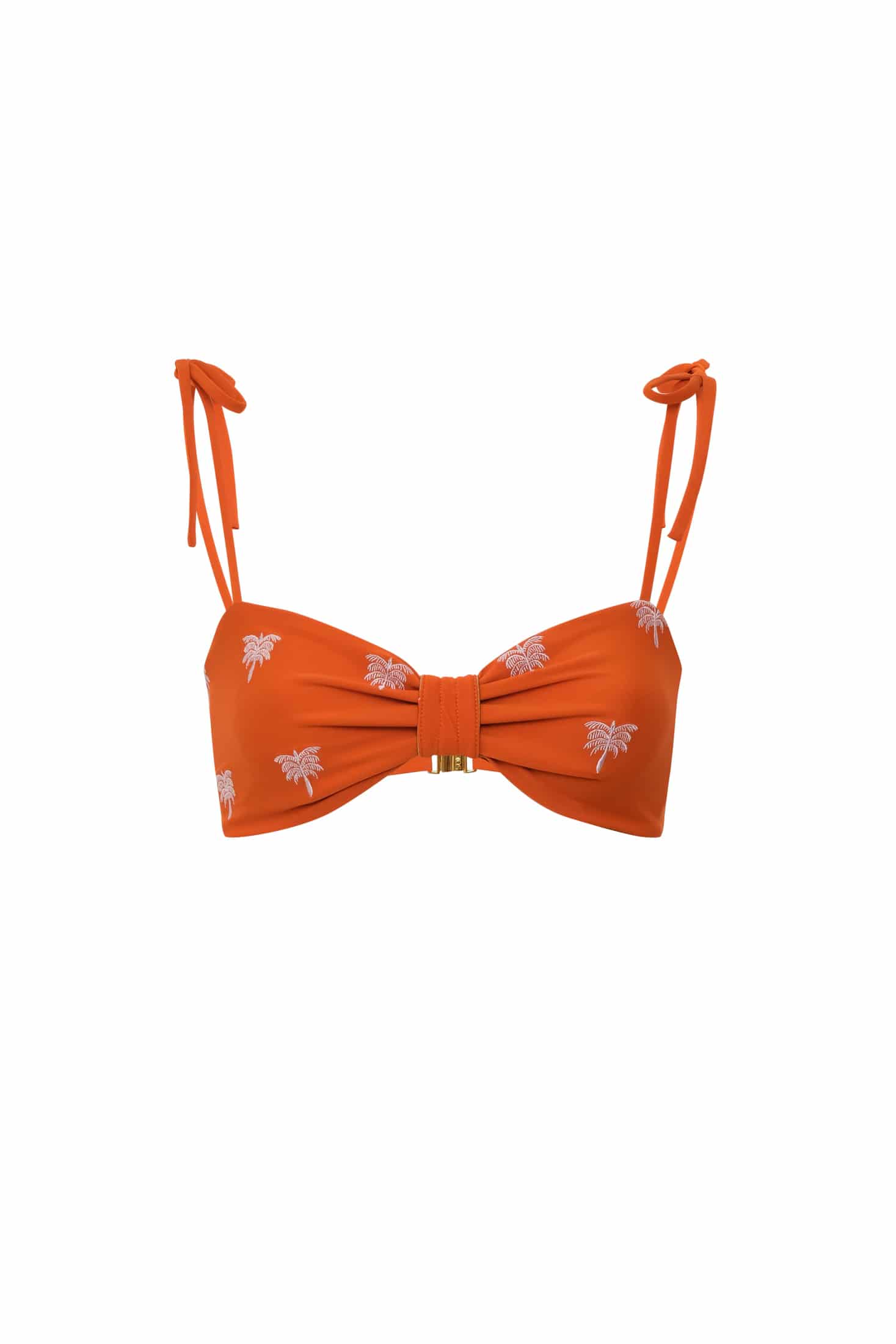 San Miguel Embroidered Top / Orange Lilac Polka Palms - miniatura 2