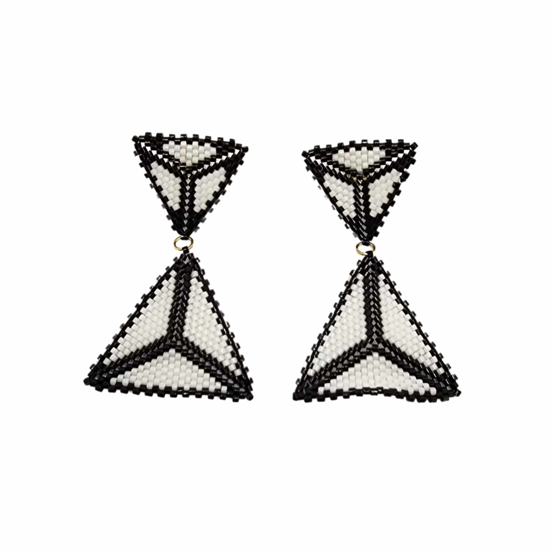 Miyuki Doble Triangle Earrings - miniatura 1