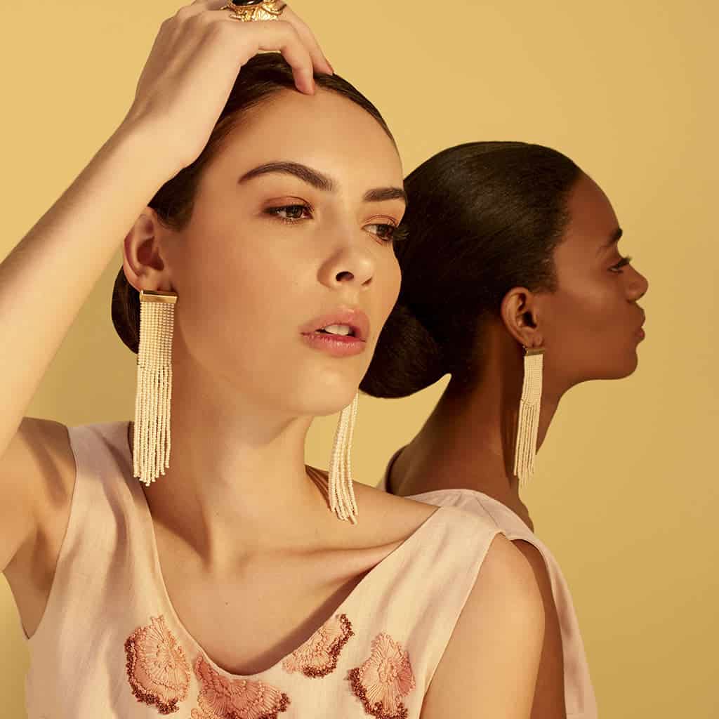 Nubia Earrings Ivory - miniatura 2