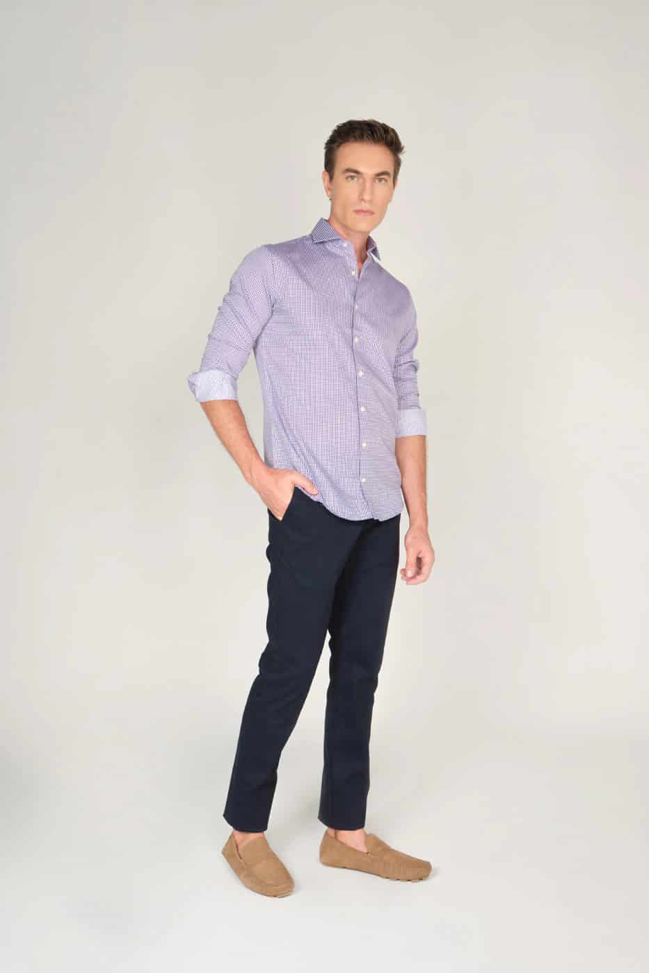 Pantalón Slim Fit Dril Azul Navy - miniatura 2