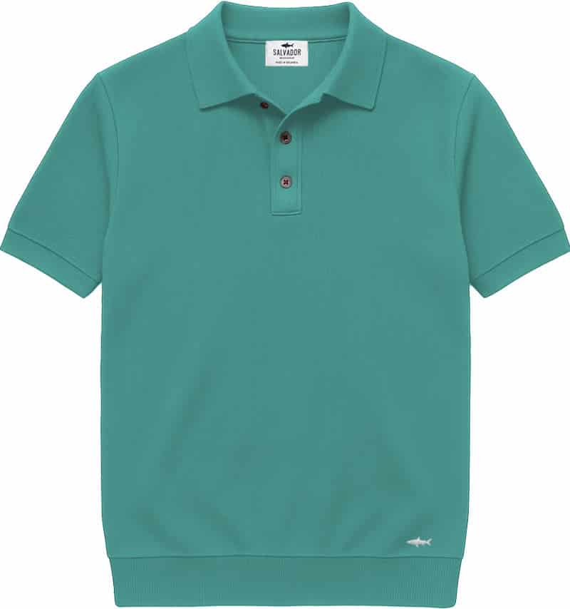 POLO DE PUNTO BOTONES MENTA - miniatura 1