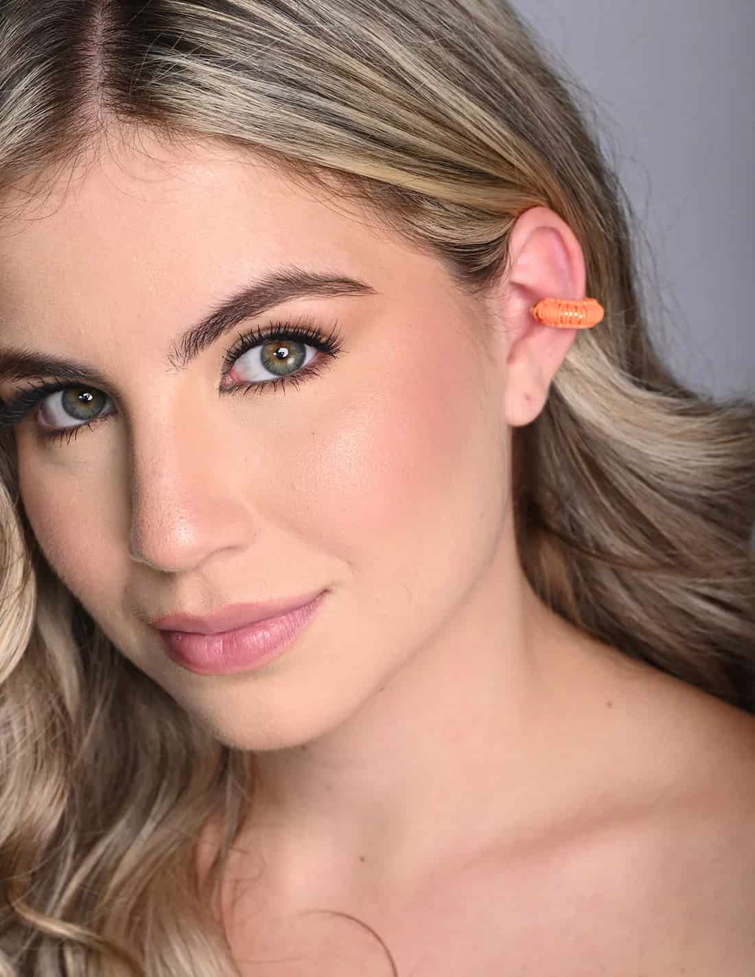 Ear Cuff Luna Llena Naranja - miniatura 1