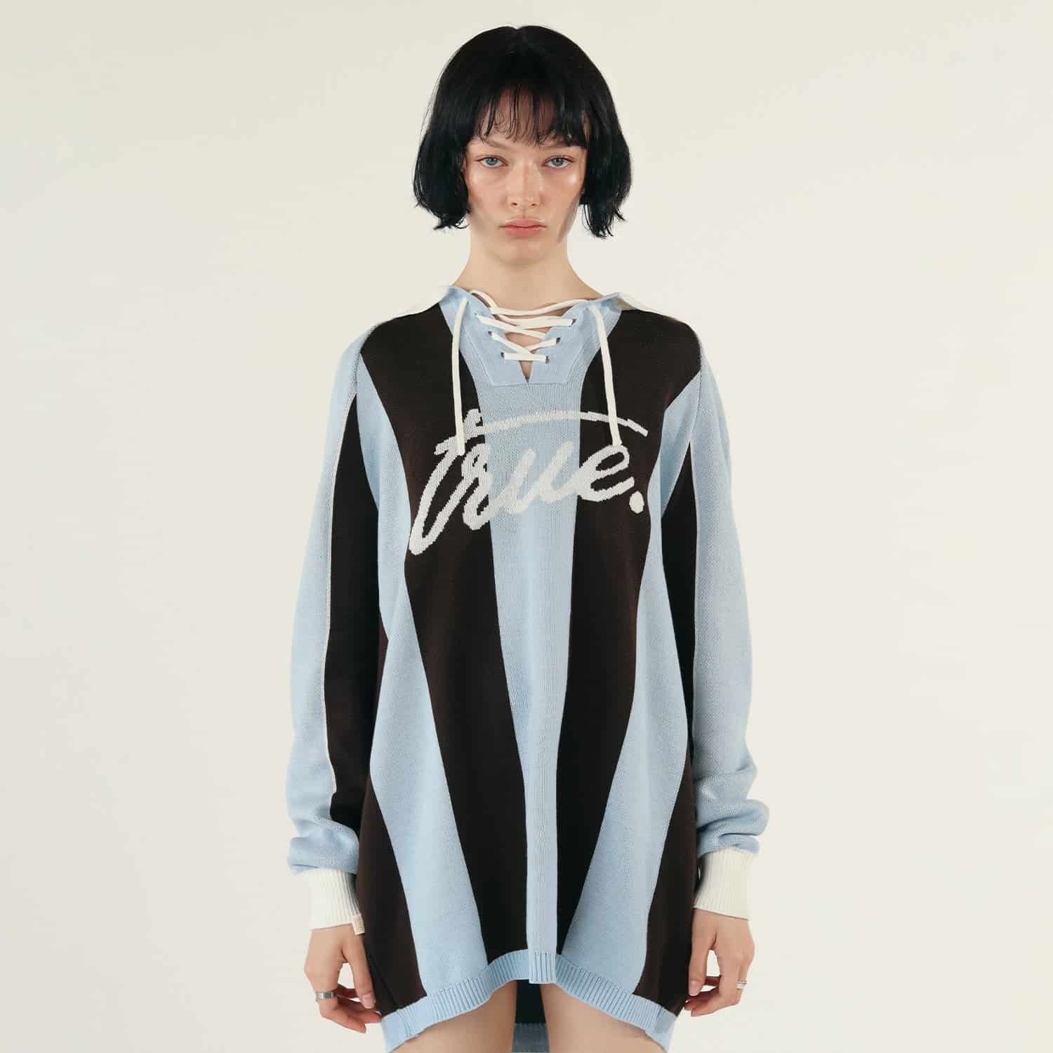 Striped Knit Polo - Blue - miniatura 7