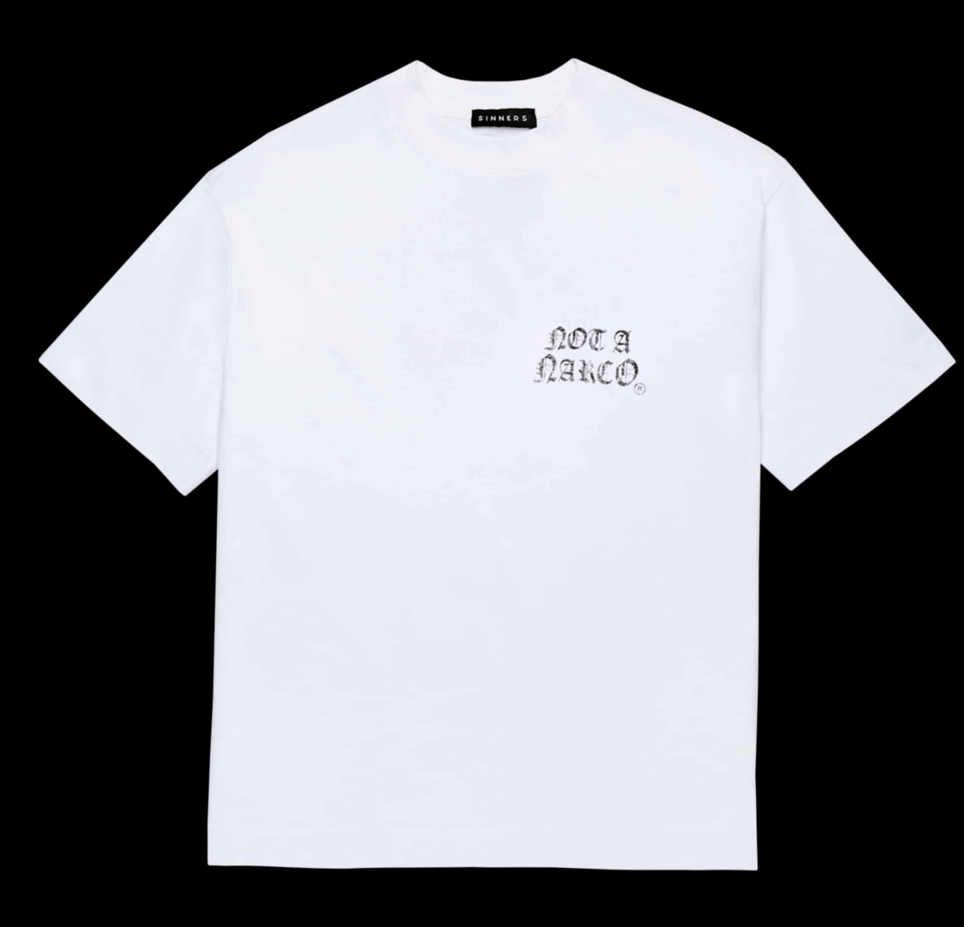 NOT A NARCO FW25 WHITE T-SHIRT - miniatura 1