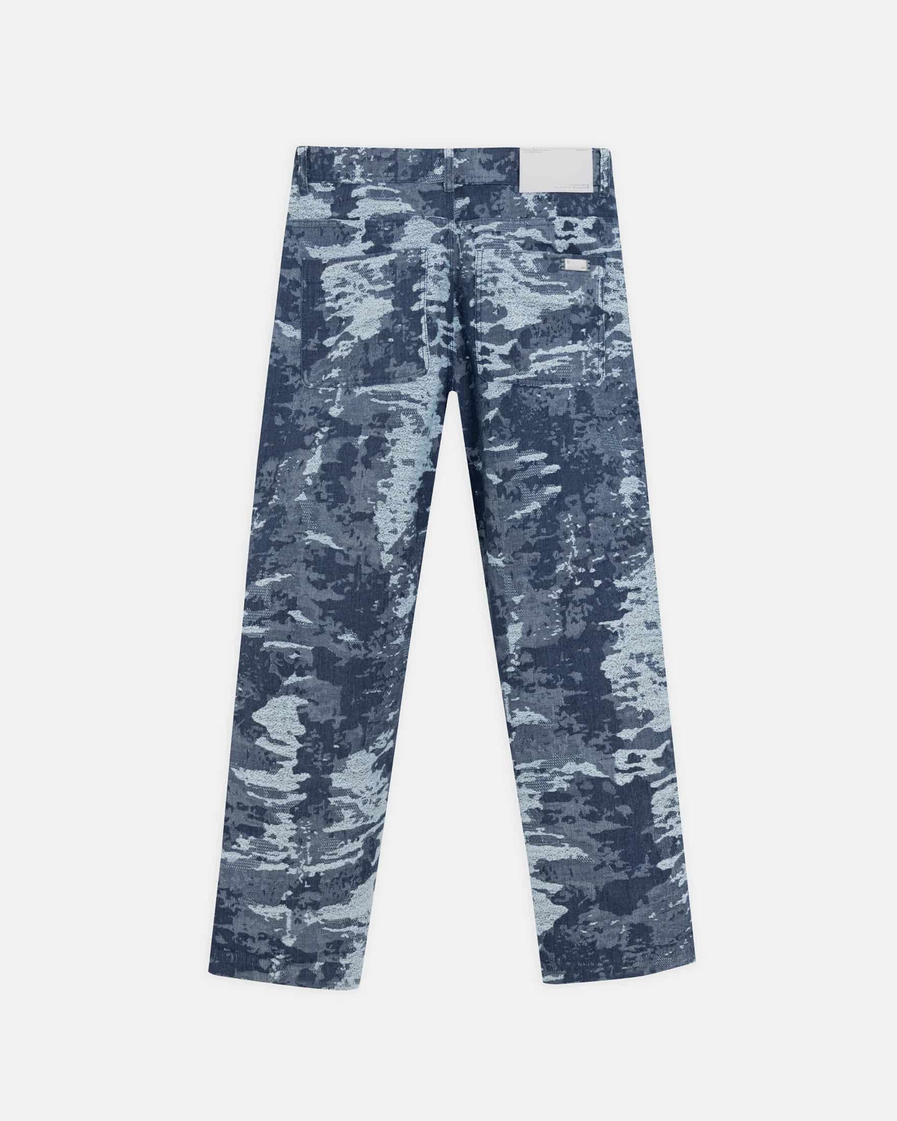 Capsule Basic Jacquard Wide Jeans Cammo Blue - miniatura 3