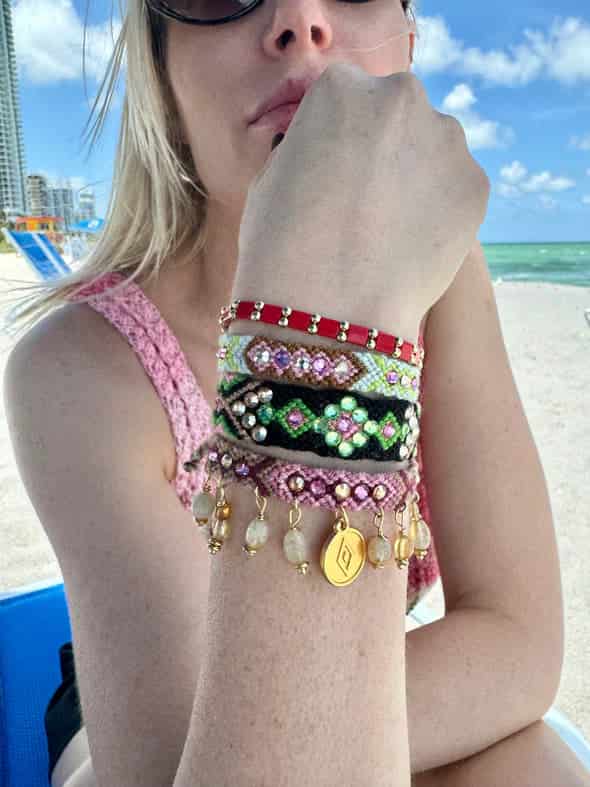 Kalepsu Wayuu Bracelet | Pink Aura - miniatura 6