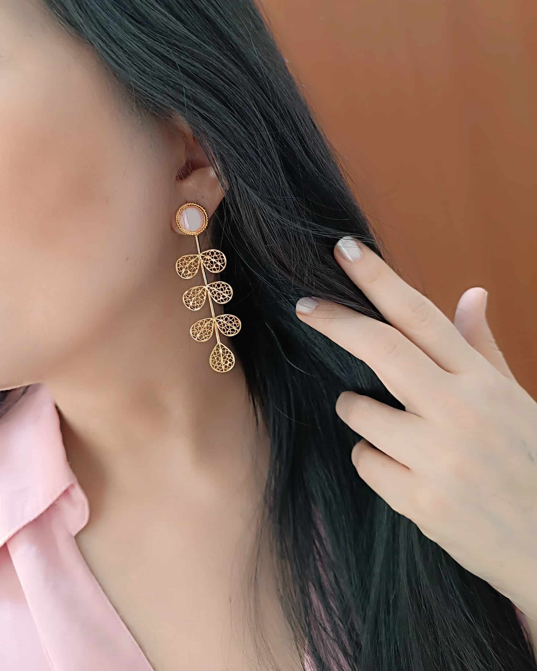 Aretes largos filigrana Hada - miniatura 5