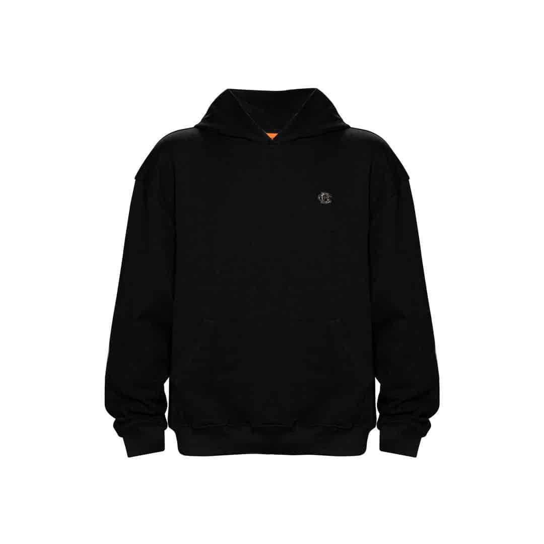 Buzo Hoodie Oversize Negro | Basics Chrome - miniatura 1