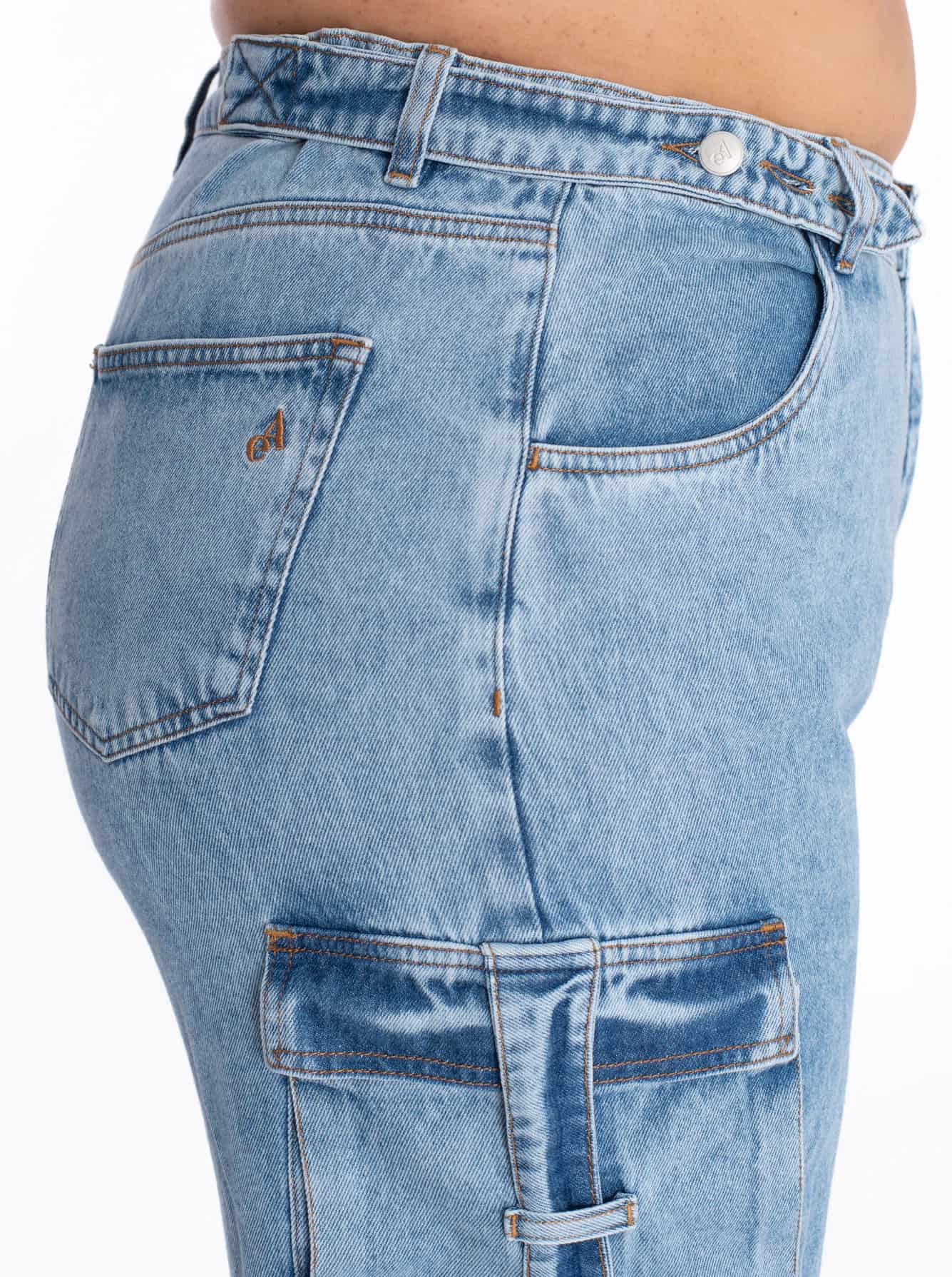 Jean Cargo Ajustable Azul Medio 370 - miniatura 5