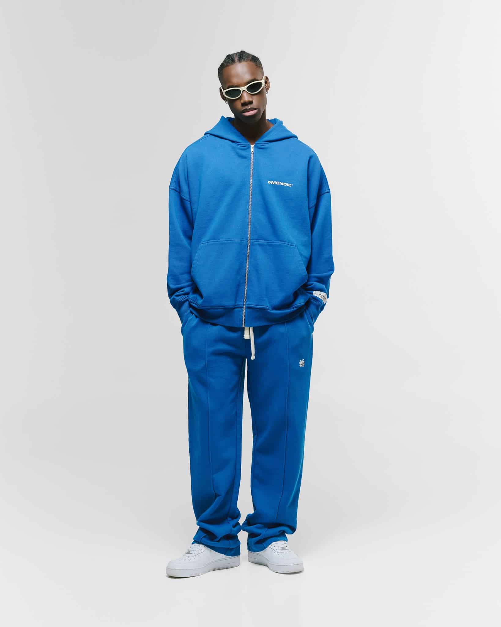 Zip Hoodie Oversized Básico V4 - Azul Cobalto - miniatura 3