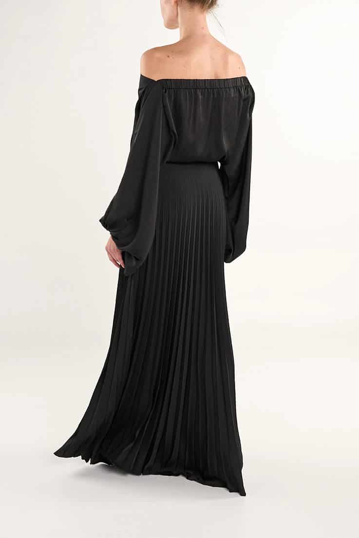 BLACK MIKI LONG SKIRT - miniatura 3