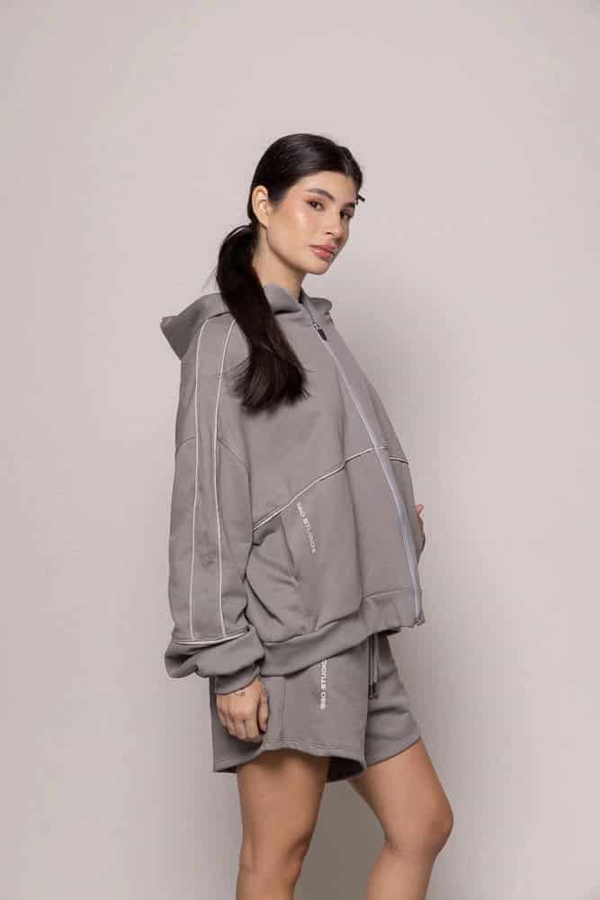 Hoodie 87/27 Sgo Dama-Gris - miniatura 4