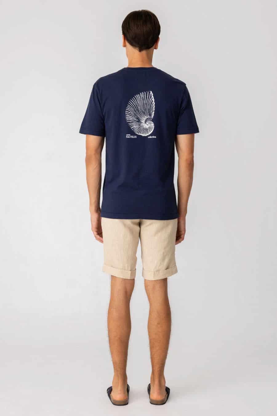 Men's cotton t-shirt navy albatros - miniatura 2