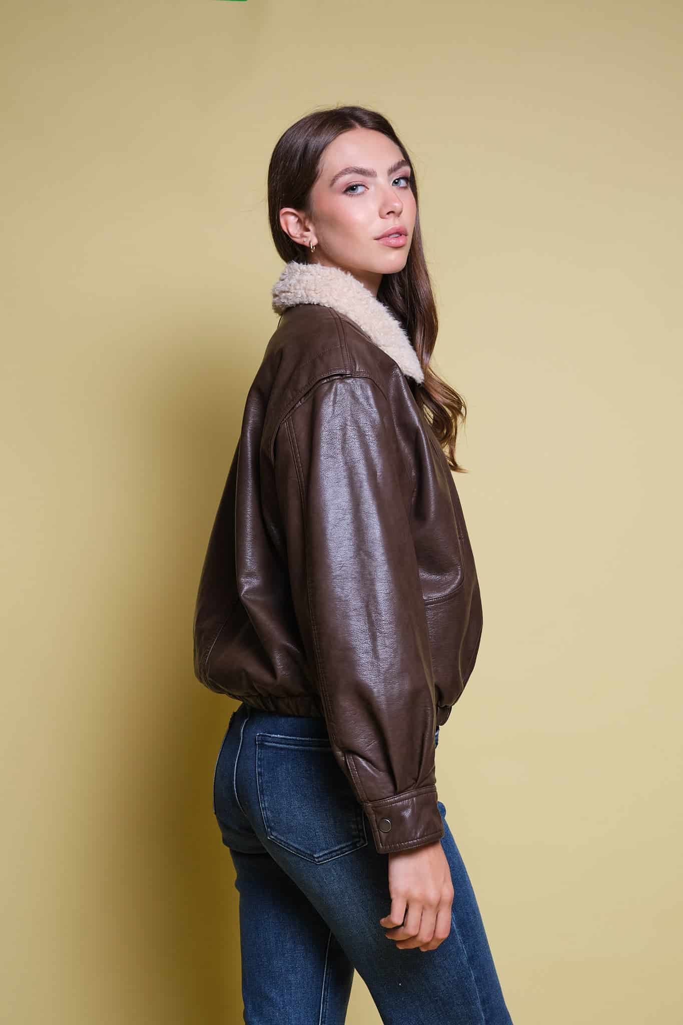 CHAQUETA SHEARLING CAFE - miniatura 3