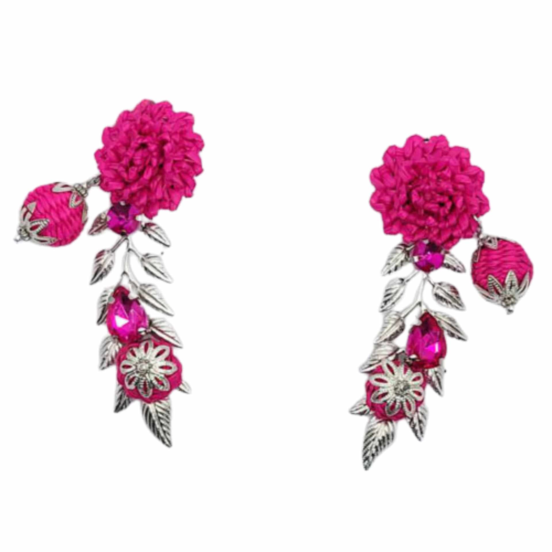Glorious Bloom Pink Earrings - miniatura 1