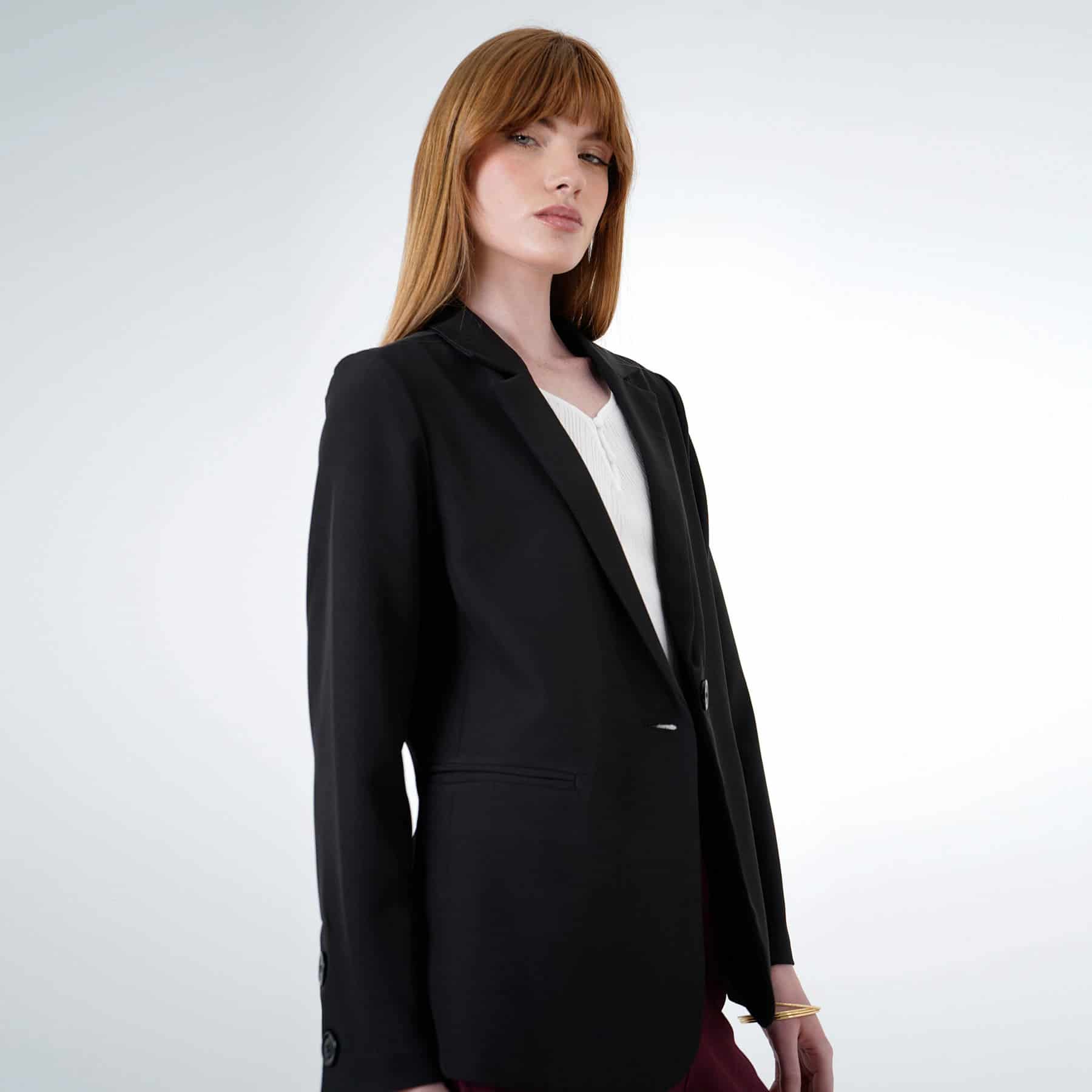 Chaqueta blazer básico con solapa y botones - miniatura 7