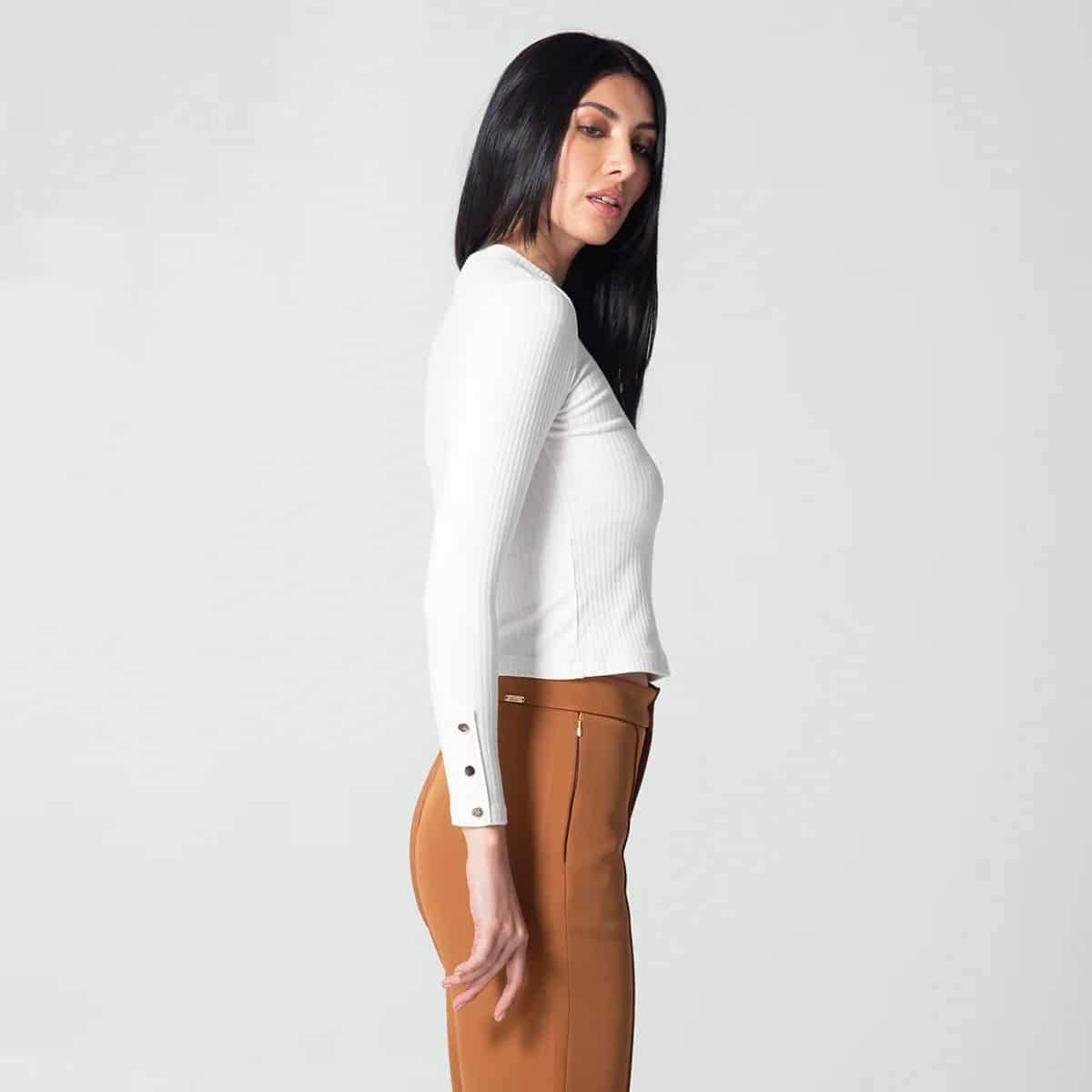 Blusa Cuello Alto Slim Amanda - miniatura 4