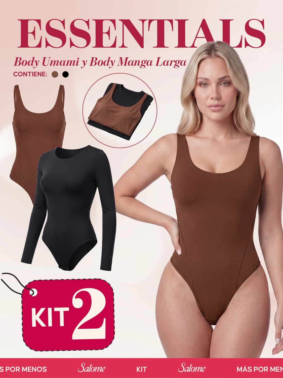 Kit Body Diario Umami Tiras Finas & Manga Larga Microfibra | Salome 5005 + 5008 | 03L5 - miniatura 4