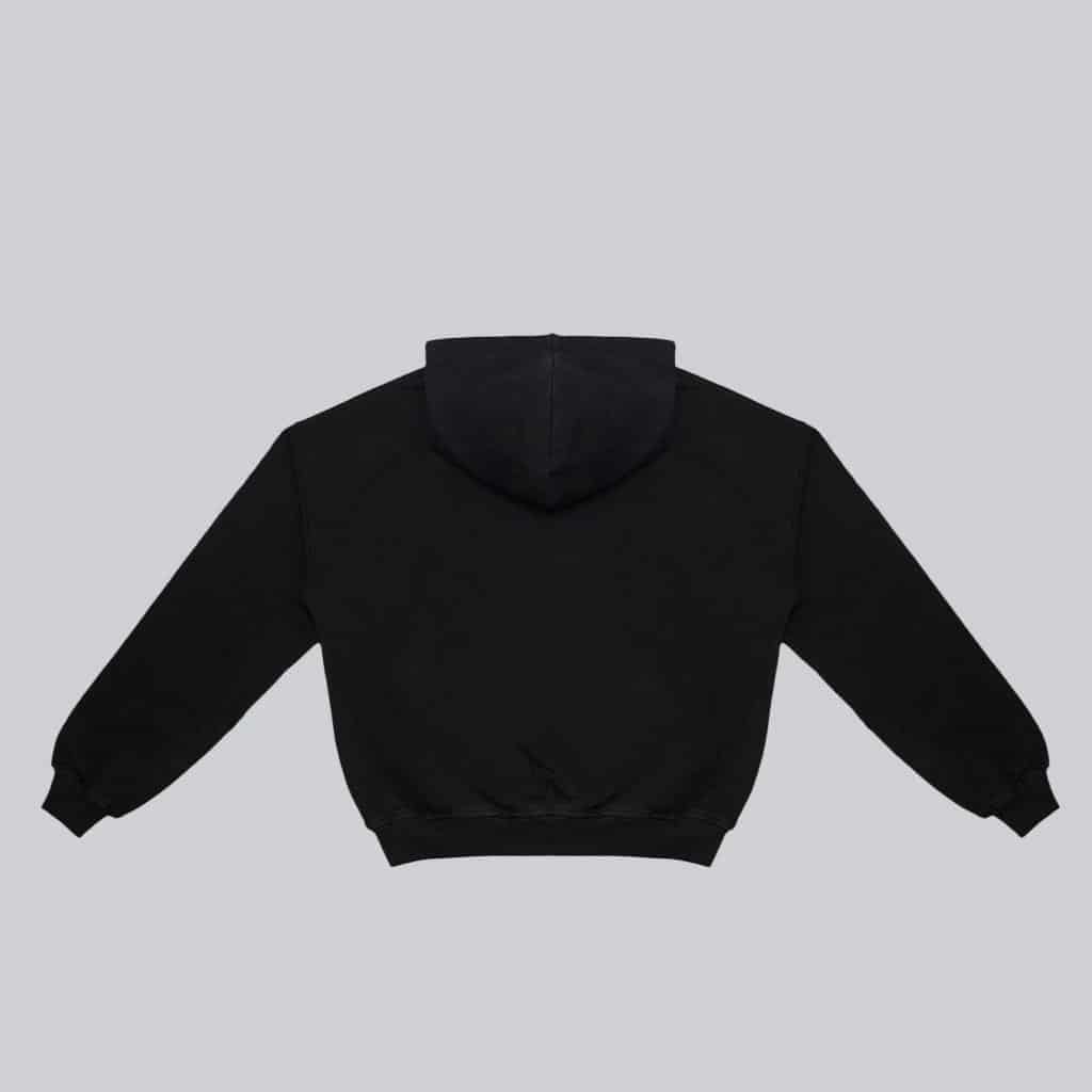 Hoodie BLOCK blanco sobre negro - miniatura 3