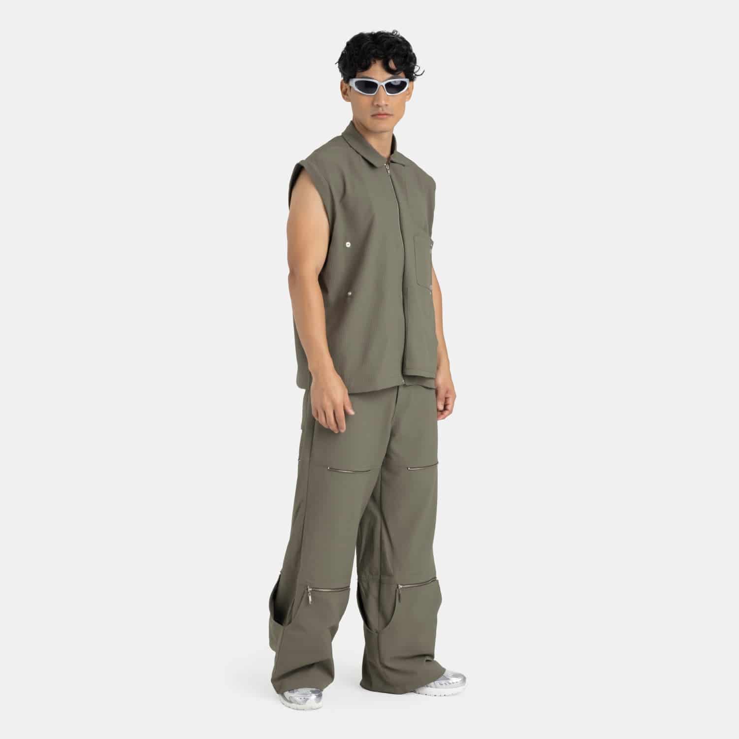 Convertible Utility Jacket Military Green - miniatura 3
