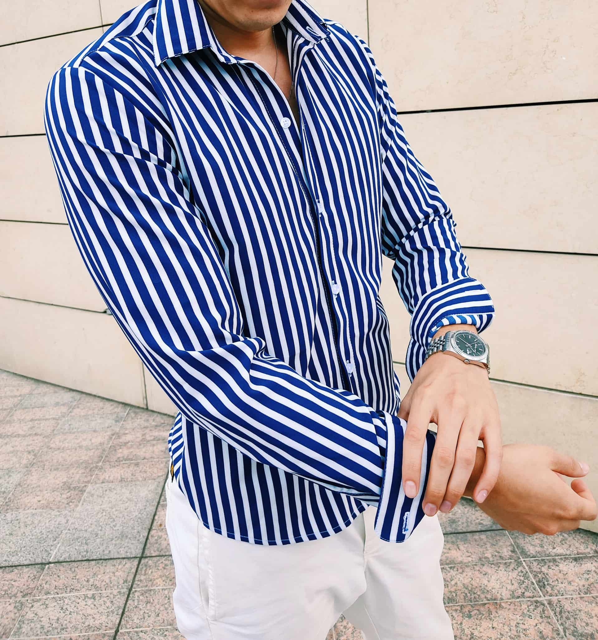 Camisa de rayas Manga Larga Hombre - miniatura 5