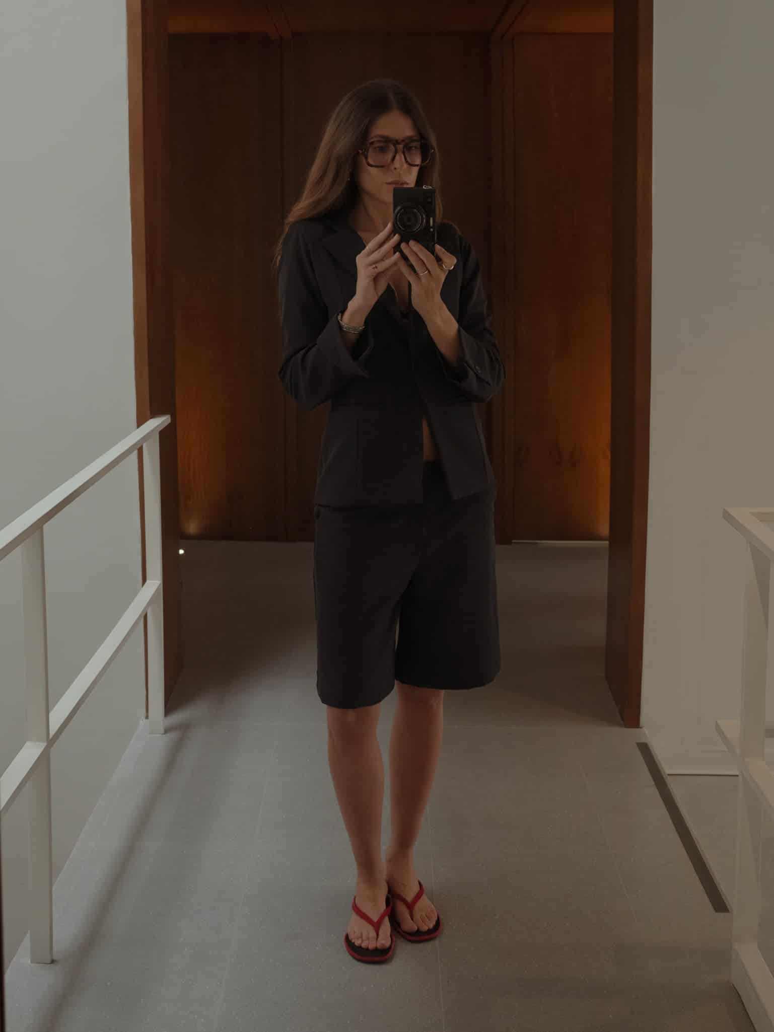 WAIST CLASSIC BLAZER - BLACK - miniatura 2