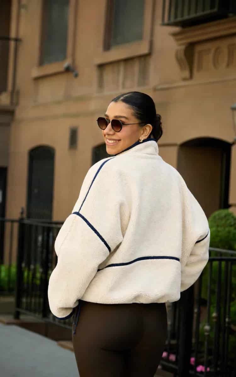 SACO OVEJERO BOXY CREMA - UNISEX - miniatura 5