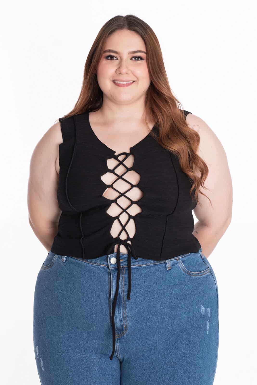 Crop Top Bonnie Negro - miniatura 1