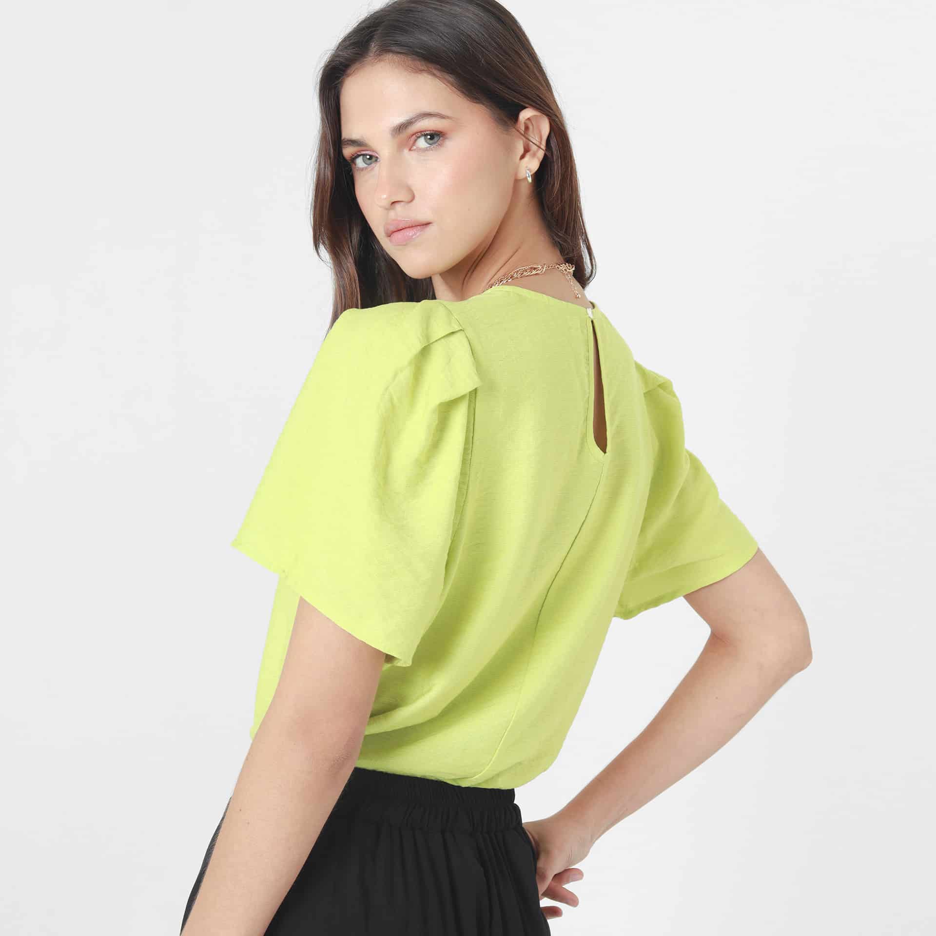 Blusa Cuello Redondo Manga Corta - miniatura 2