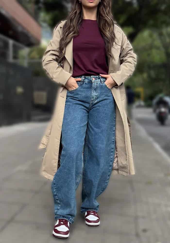 Jean Rígido Wide Leg Balloon para Mujer con Dirty - miniatura 1