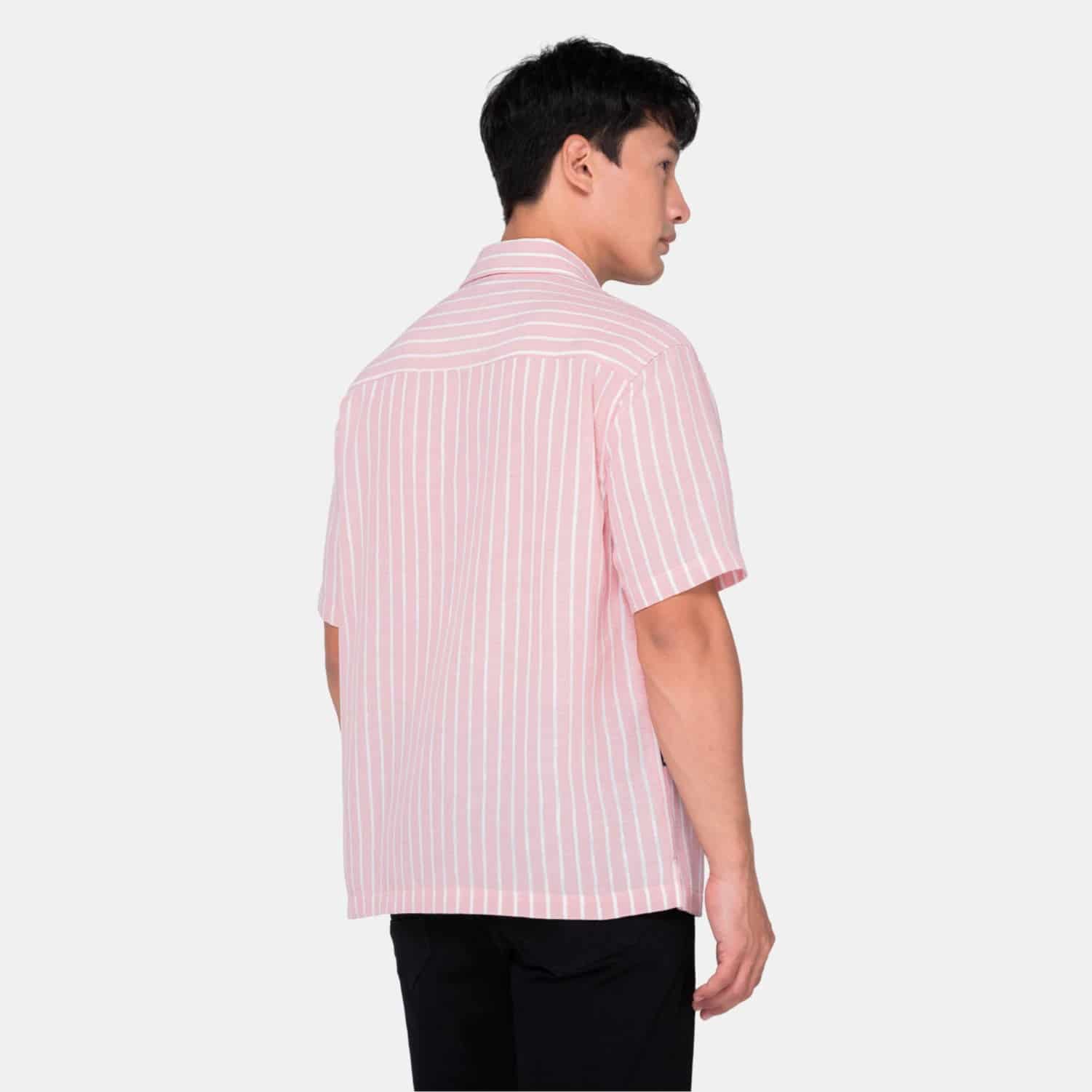 Vertical Stripes S/S Shirt Pink - miniatura 4