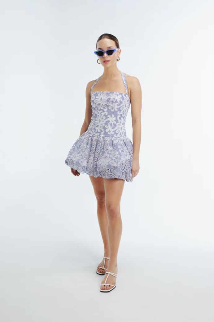 VICTORIA MINI DRESS BLUE - miniatura 3