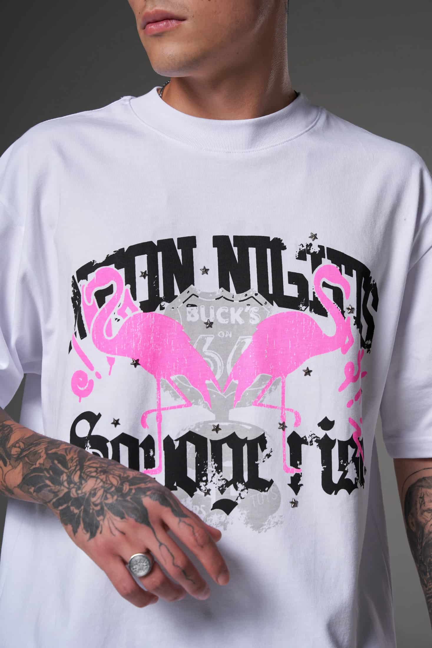 T shirt flamenco rosa 250 gramos 14602 - miniatura 4