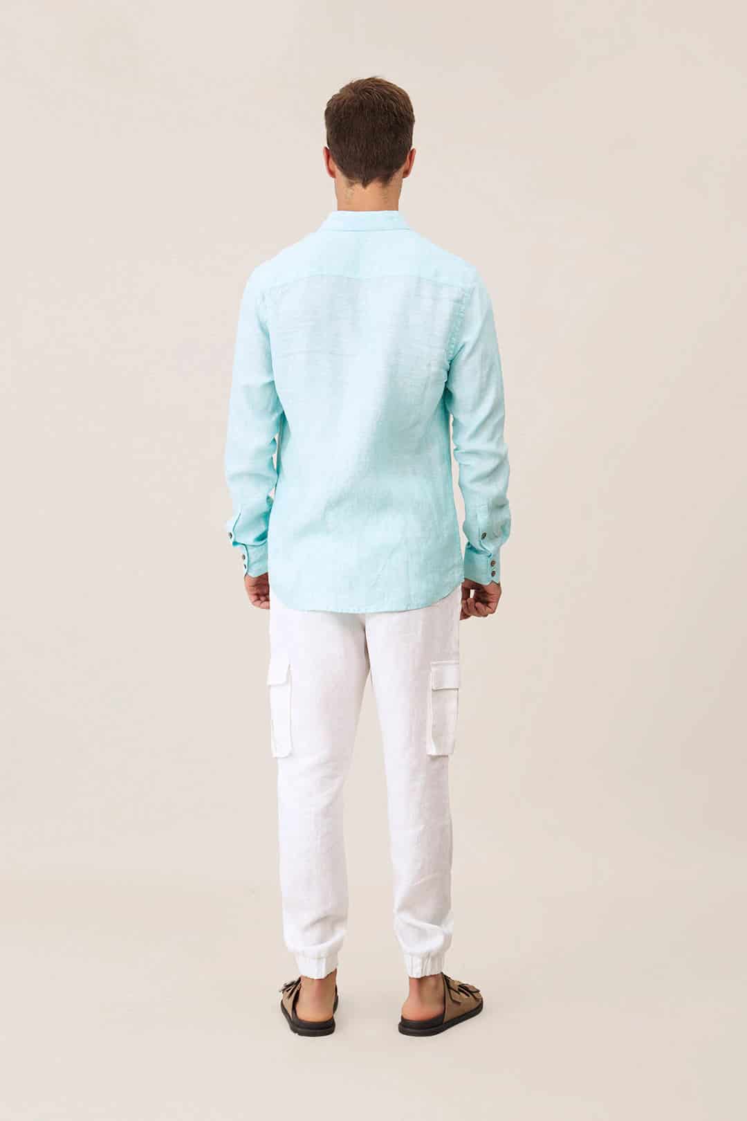 Linen Shirt Basicos Renovados Ondademar Men - miniatura 2