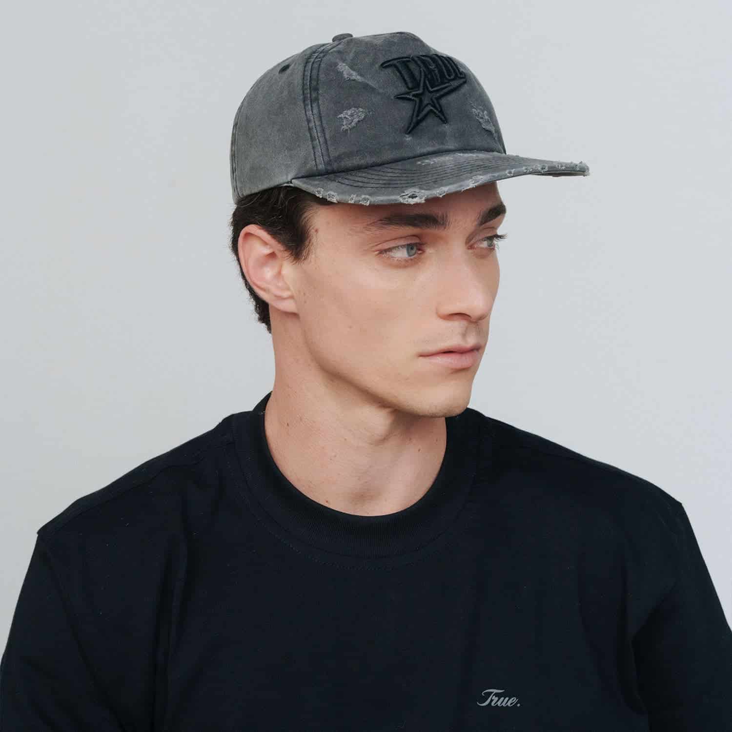 Star Washed Golfer Cap - Black - miniatura 2