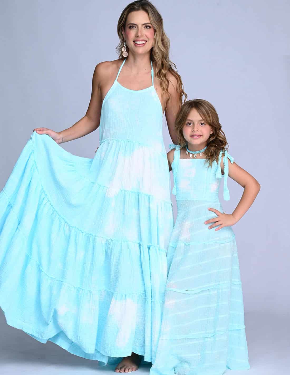Vestido Solara Spotted Turquoise - miniatura 6